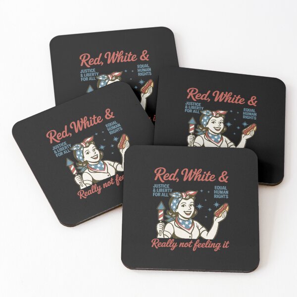 Item preview, Retro Vintage Red White and Not Really Feeling It Feminism designed and sold by thomas-frame.