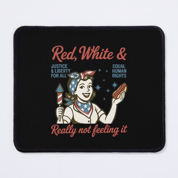 Item preview, Retro Vintage Red White and Not Really Feeling It Feminism designed and sold by thomas-frame.