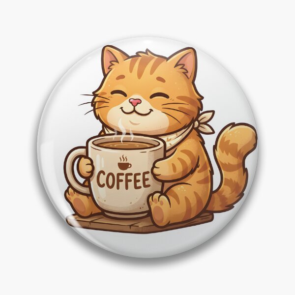 Item preview, Orange Cat Drinking Coffee designed and sold by umiinuraa.