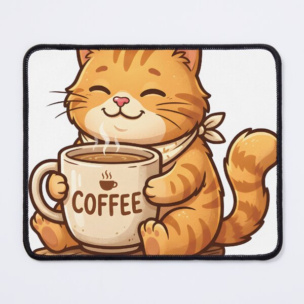 Item preview, Orange Cat Drinking Coffee designed and sold by umiinuraa.