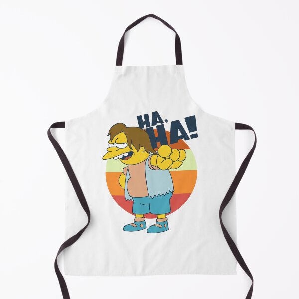 Item preview, Nelson Muntz Ha Ha Retro Striped Sunset Laugh designed and sold by MindrootEchoart.