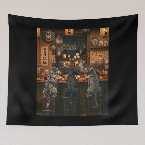 Item preview, Japanese Giant Schnauzer Art Ramen Noodle Foodie Dog Lover designed and sold by DoodleTortle.