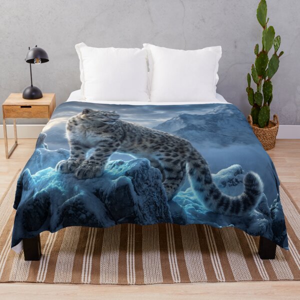 Item preview, Majestic Snow Leopard on Icy Mountain Peak designed and sold by Quiet life.