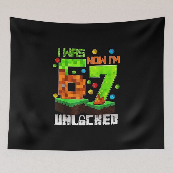 Item preview, Level 67 Unlocked Funny Pixel Gaming Joke with Retro Style designed and sold by FGTV2021.