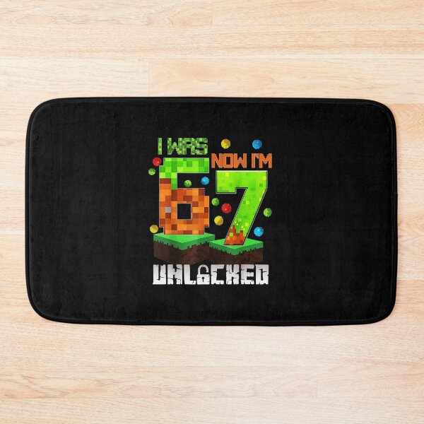 Item preview, Level 67 Unlocked Funny Pixel Gaming Joke with Retro Style designed and sold by FGTV2021.