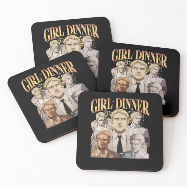 Item preview, Girl Dinner Reiner Braun Funny Anime Meme designed and sold by jinajinawoodood.
