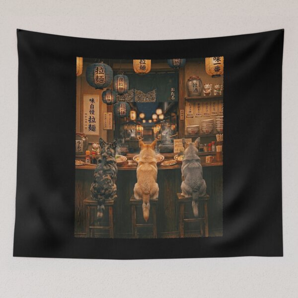 Item preview, Japanese Lancashire Heeler Art Ramen Noodle Foodie Dog Lover designed and sold by DoodleTortle.
