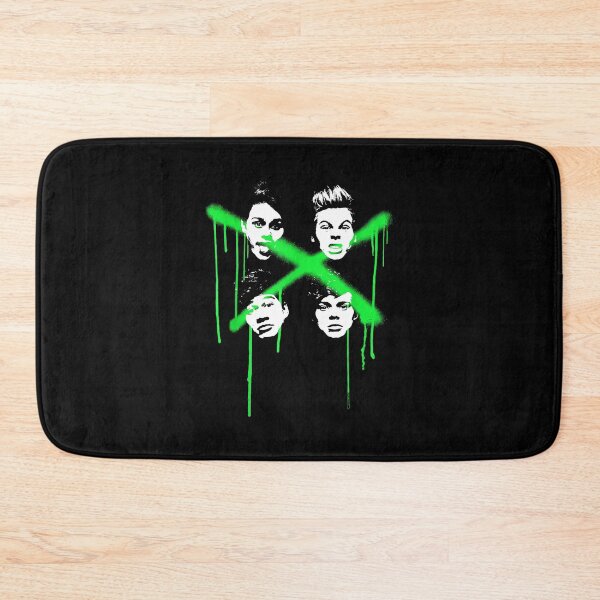 Item preview, Punk Rock Band X Marks The Spot Neon Green Fan designed and sold by jinajinawoodood.