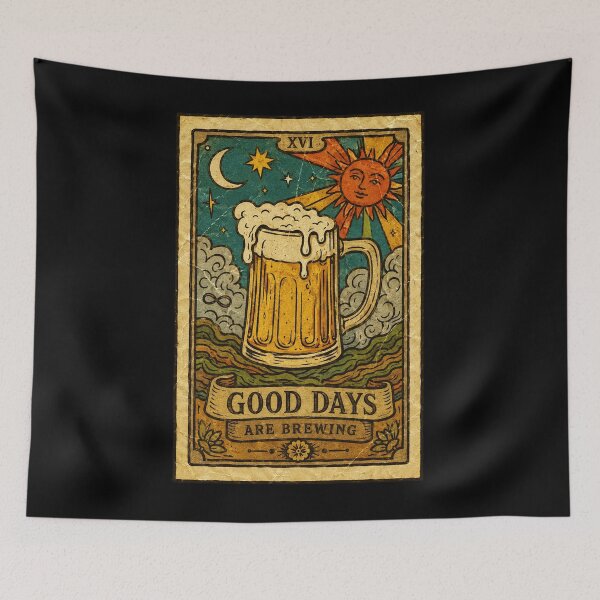 Item preview, Good Days Are Brewing Vintage Beer Tarot Style designed and sold by ferminhays.