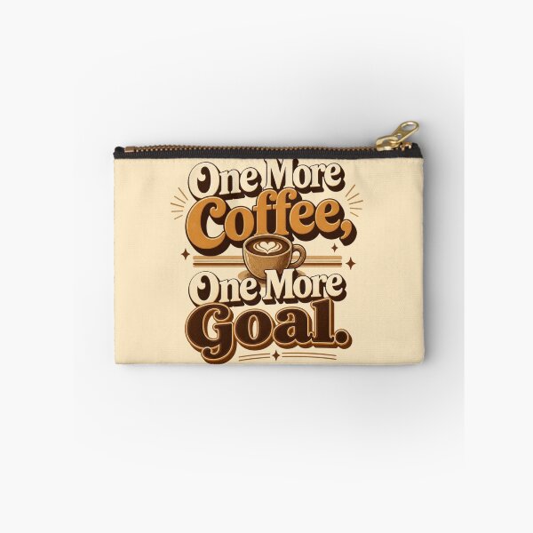 Item preview, One More Coffee, One More Goal. | Retro Coffee Motivation Quote designed and sold by Irene Catchmind.