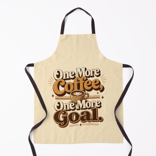 Item preview, One More Coffee, One More Goal. | Retro Coffee Motivation Quote designed and sold by Irene Catchmind.