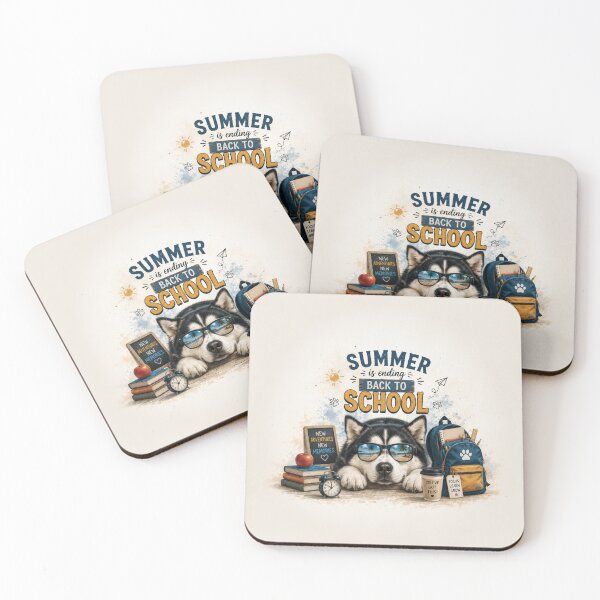 Item preview, Summer Is Ending, Back To School Husky | Funny Dog Back To School Design designed and sold by Inkmatic Studio.