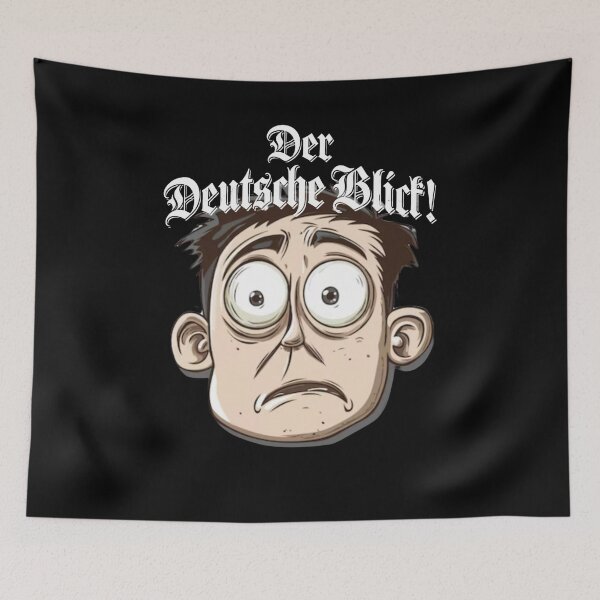 Item preview, Der Deutsche Blick Funny German Gaze Cartoon Face designed and sold by Flirt-Teez.