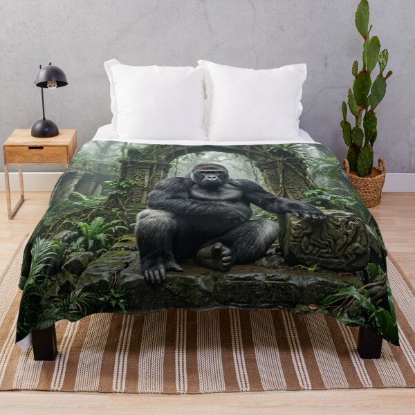 Item preview, Silverback Gorilla King in Ancient Jungle Ruins designed and sold by Natural life.