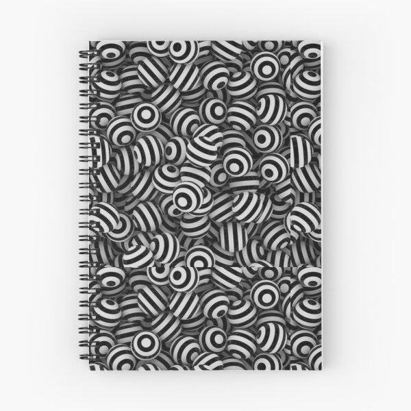 Item preview, Black and White 3D Illusion Pattern Striped Spheres Abstract Art designed and sold by UrbanCanvas 111.
