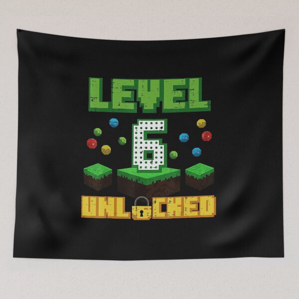 Item preview, Level 6 Unlocked Pixel Birthday Gaming Celebration for Young Gamers designed and sold by FGTV2021.