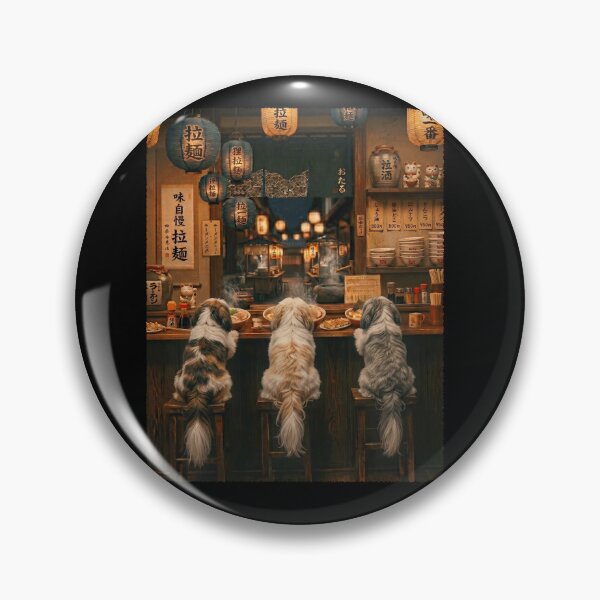 Item preview, Japanese Lhasa Apso Art Ramen Noodle Foodie Dog Lover designed and sold by DoodleTortle.