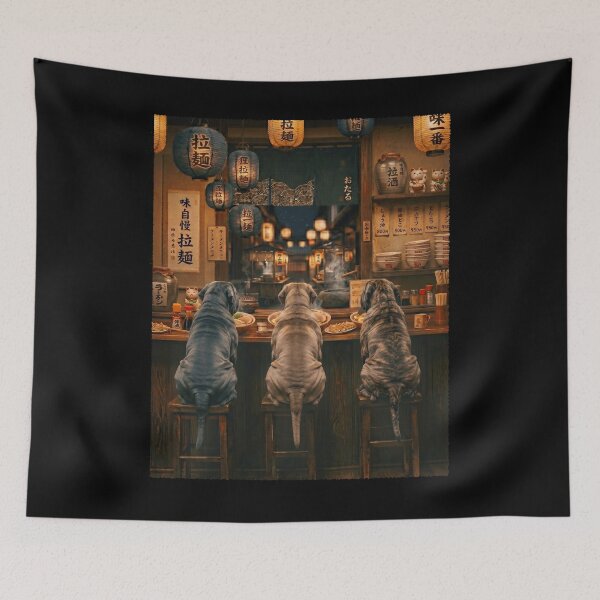 Item preview, Japanese Neapolitan Mastiff Art Ramen Noodle Foodie Dog Lover designed and sold by DoodleTortle.