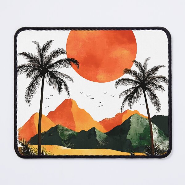 Item preview, Boho Tropical Mountains And Palm Trees At Sunrise  designed and sold by DEC02.