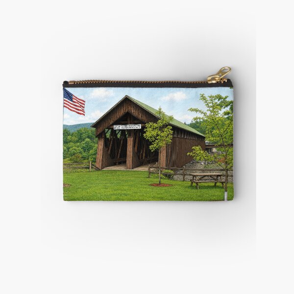 Item preview, Blenheim Covered Bridge Rustic designed and sold by gotucoveredart.