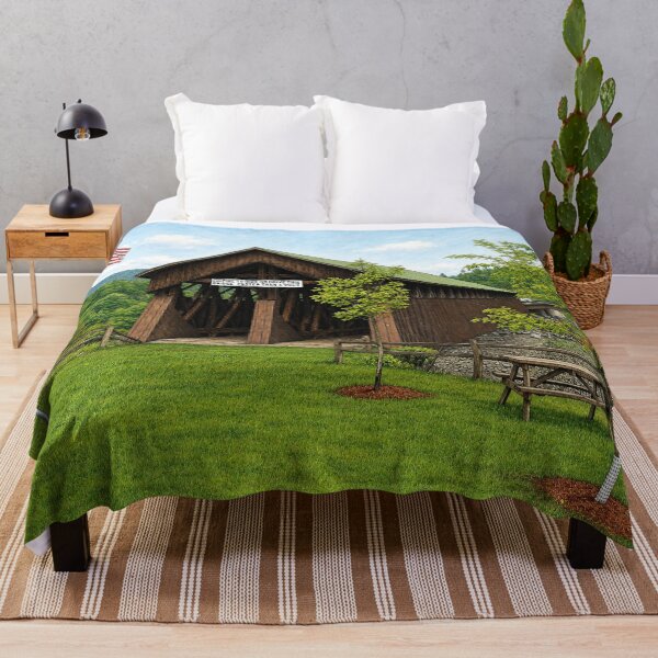 Item preview, Blenheim Covered Bridge Rustic designed and sold by gotucoveredart.