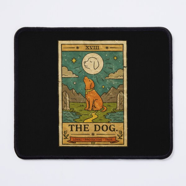 Item preview, The Dog Tarot Card Vintage Mystical Canine Moon designed and sold by ferminhays.
