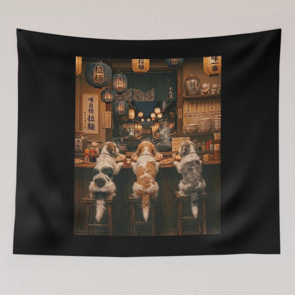 Item preview, Japanese Petit Basset Griffon Vendeen Art Ramen Noodle Foodie Dog Lover designed and sold by DoodleTortle.