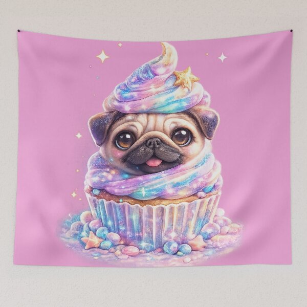 Item preview, Pastel Beach Pugcake | Summer Portal Pal/Cosmic Companion Cupcakes designed and sold by highvibz72.