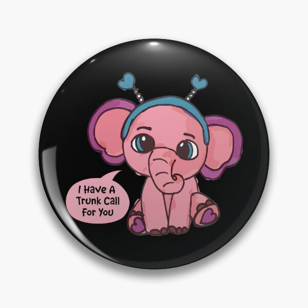 Item preview, I Have A Trunk Call For You Pink Elephant designed and sold by NoraWinlei.