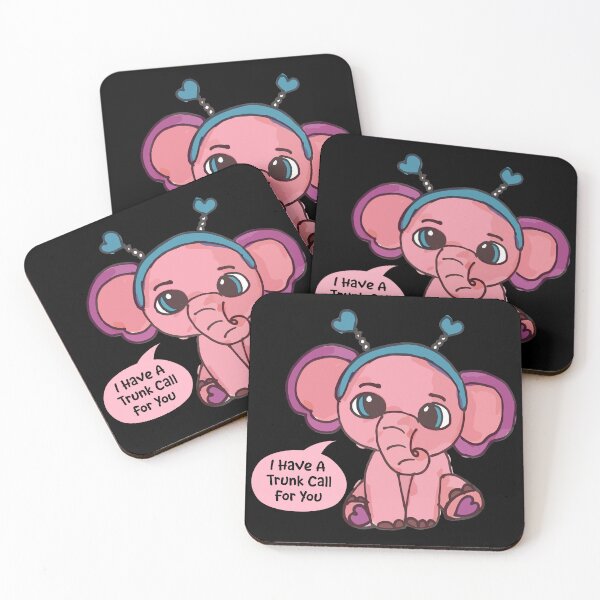 Item preview, I Have A Trunk Call For You Pink Elephant designed and sold by NoraWinlei.