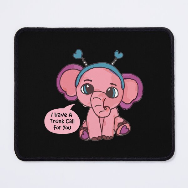 Item preview, I Have A Trunk Call For You Pink Elephant designed and sold by NoraWinlei.
