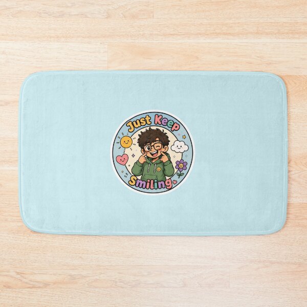 Item preview, Just Keep Smiling Cute Positive Cartoon Sticker designed and sold by Digital_products_0111.
