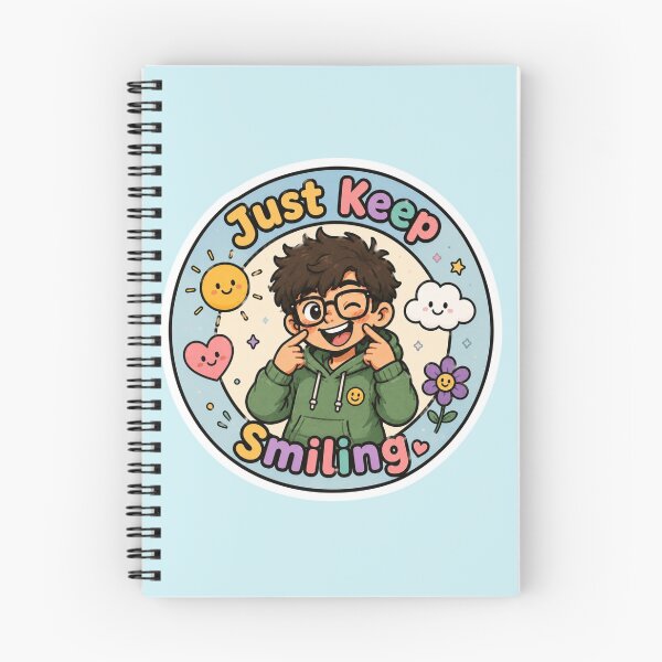 Item preview, Just Keep Smiling Cute Positive Cartoon Sticker designed and sold by Digital_products_0111.