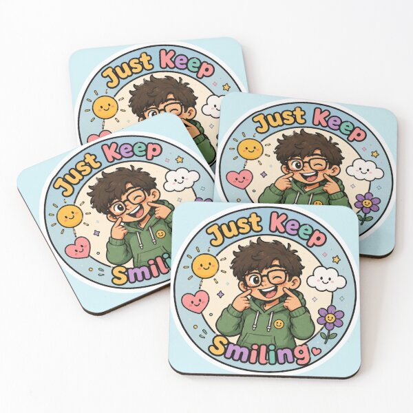Item preview, Just Keep Smiling Cute Positive Cartoon Sticker designed and sold by Digital_products_0111.