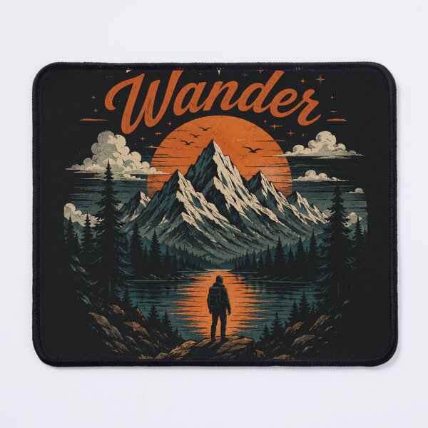 Item preview, Not All Who Wander Are Lost | Vintage Mountain Adventure Hiking T-Shirt designed and sold by Tanu Biswas.