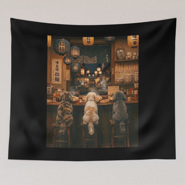 Item preview, Japanese Toy Poodle Art Ramen Noodle Foodie Dog Lover designed and sold by DoodleTortle.