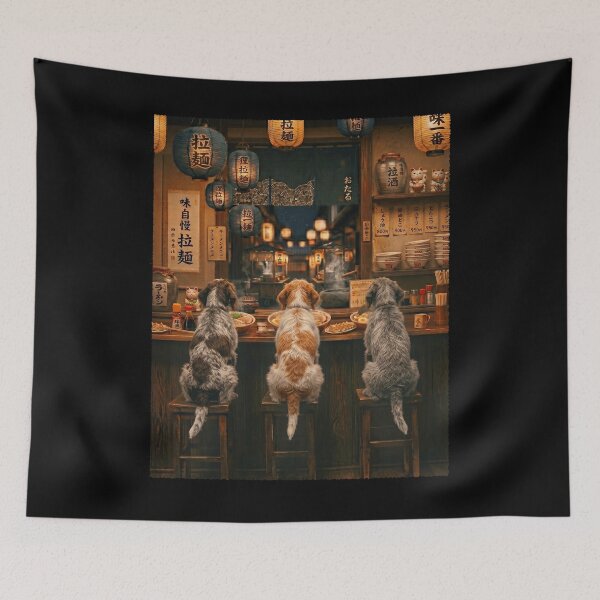 Item preview, Japanese Wirehaired Pointing Griffon Art Ramen Noodle Foodie Dog Lover designed and sold by DoodleTortle.