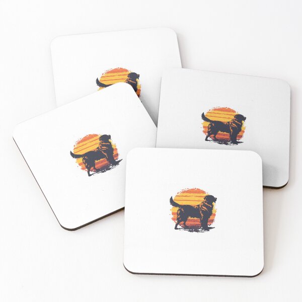 Item preview, Retro Sunset Golden Retriever designed and sold by PawPrintings.