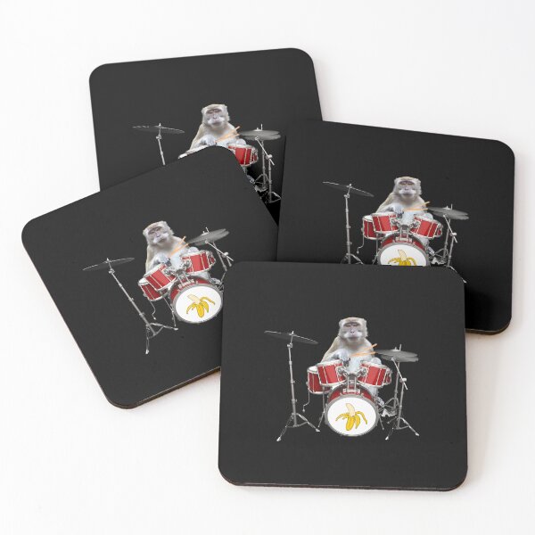 Item preview, Monkey Drummer On Break Funny Cute Peeled Banana Band designed and sold by CBCreations73.