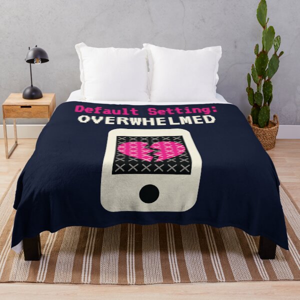 Item preview, Default Setting Overwhelmed - Y2K Pixel Art Broken Heart designed and sold by ANJ Designs.