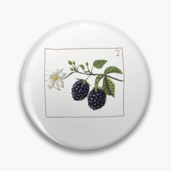 Item preview, Blackberry Branch Oil Pastel Stamp designed and sold by whimsifawnpastel.