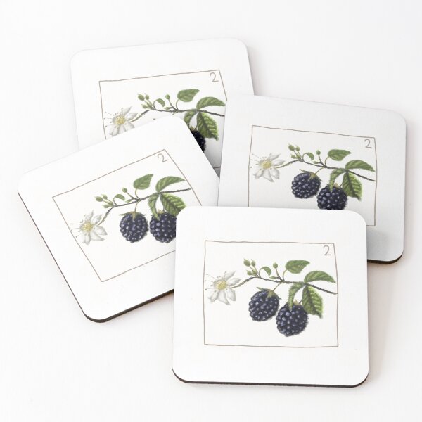 Item preview, Blackberry Branch Oil Pastel Stamp designed and sold by whimsifawnpastel.