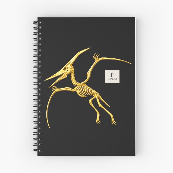 Item preview, Golden Pteranodon Dinosaur Fossil Skeleton designed and sold by hepcat-plus.