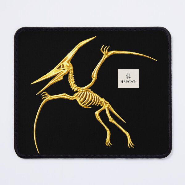 Item preview, Golden Pteranodon Dinosaur Fossil Skeleton designed and sold by hepcat-plus.