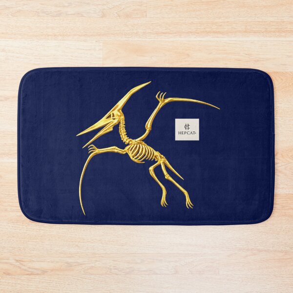 Item preview, Golden Pteranodon Dinosaur Fossil Skeleton designed and sold by hepcat-plus.