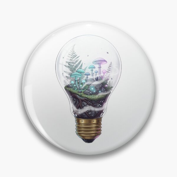 Item preview, Magical Terrarium in a Light Bulb - Glowing Mushrooms designed and sold by Chaoscience.