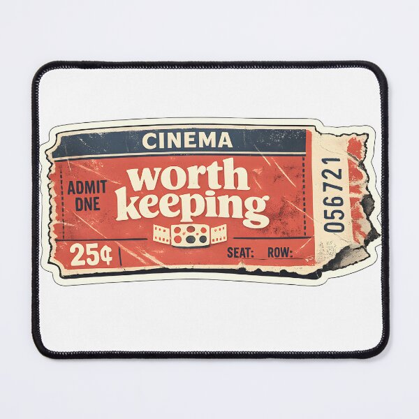 Item preview, Cinema Ticket Worth Keeping Vintage Retro Stub designed and sold by Naviora.