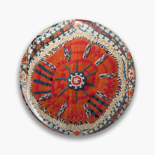 Item preview, Large Medallion Suzani Bokhara Embroidery designed and sold by Vicky Brago-Mitchell®.