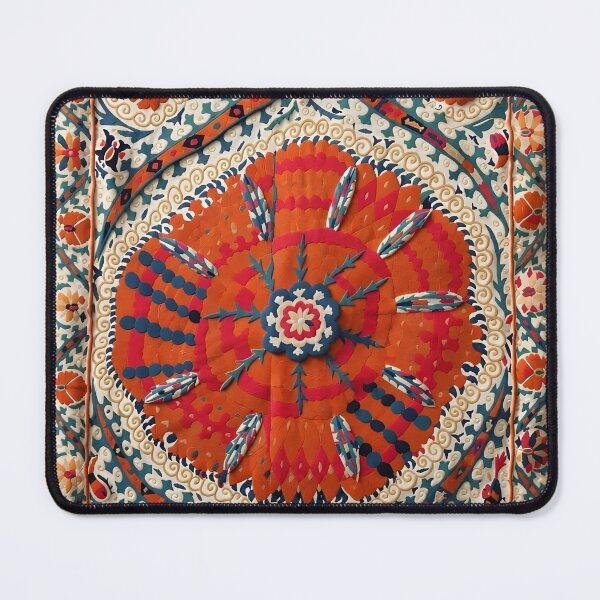Item preview, Large Medallion Suzani Bokhara Embroidery designed and sold by Vicky Brago-Mitchell®.