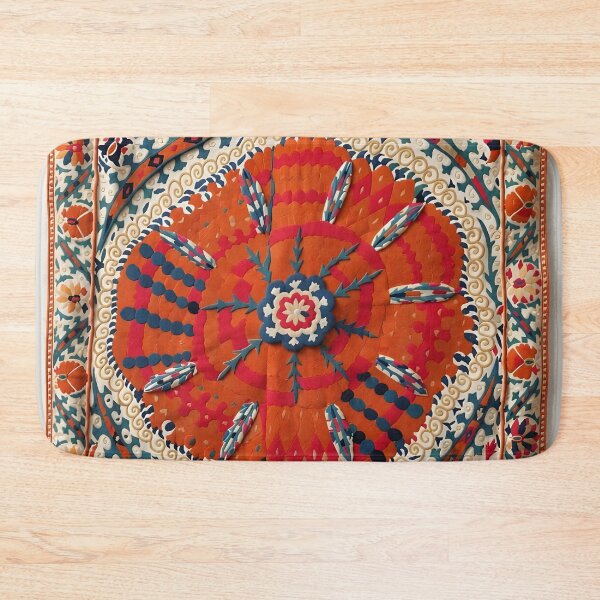 Item preview, Large Medallion Suzani Bokhara Embroidery designed and sold by Vicky Brago-Mitchell®.